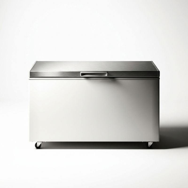 Commercial deep freezer for long-term frozen storage