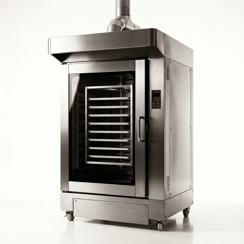 Rotary rack oven for high-volume bakery production